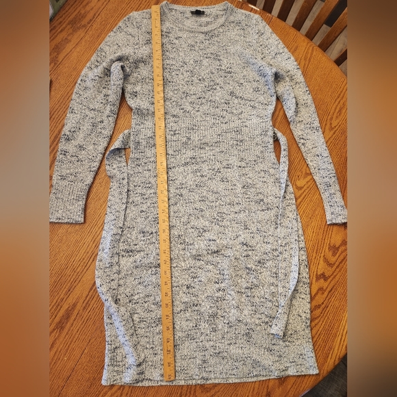 Ann Taylor Sweater Dress Blue White Speckled Heathered Size M - Picture 11 of 13